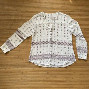 Gap Print Blouse
